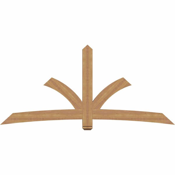 Ekena Millwork Davenport Timber Gable Bracket, Western Red Cedar, 96"W x 44"H x 3 1/2"D x 5 1/2"F, 11/12 Pitch GBW096X44X0406DAV00SWR - main